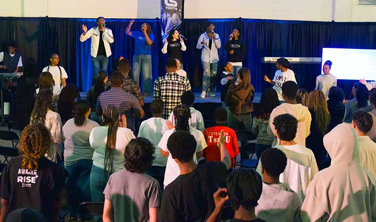 Life Source Youth group gather in Baltimore church campus